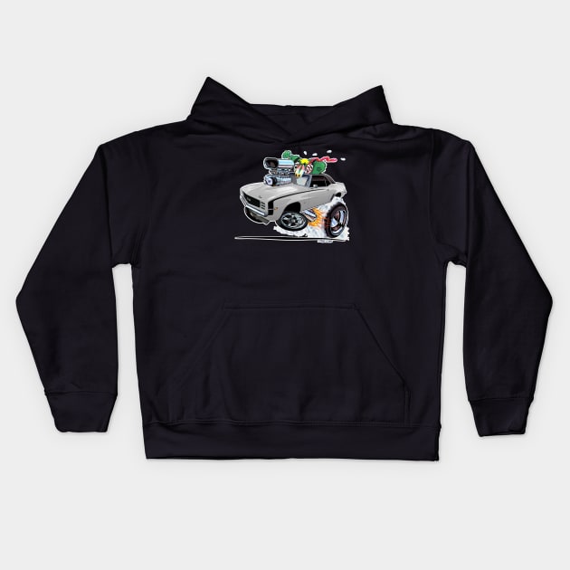 Z RATED 1969 Camaro RS SS Kids Hoodie by vincecrain